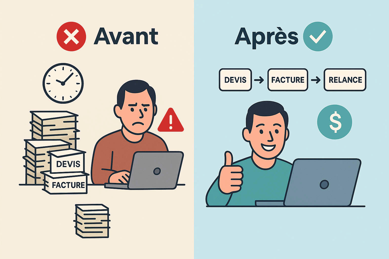 Automatisation des devis factures et relances